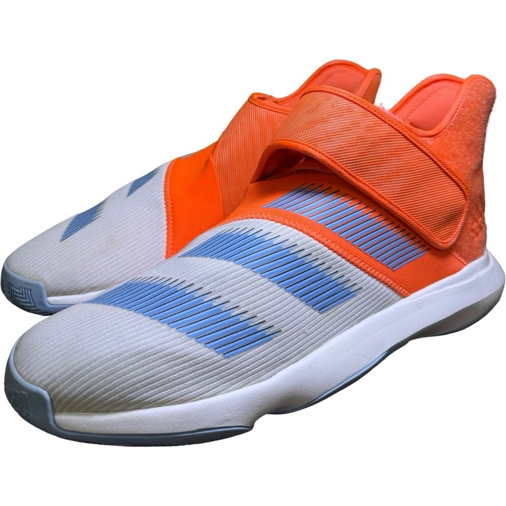 Adidas Harden B/E 3 Basketball Shoes Mens 11 Orange White Good Laceless Strap